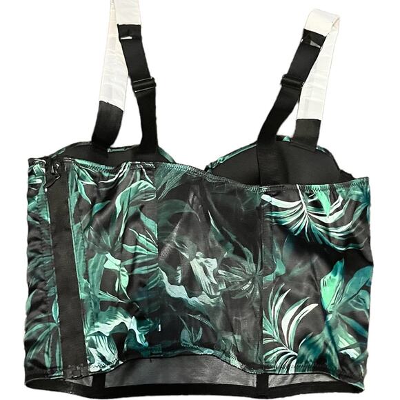 Victoria’s Secret Very Sexy Leaf Tropical Glitter Strap Corset Crop Top NWT 32C - Picture 4 of 7